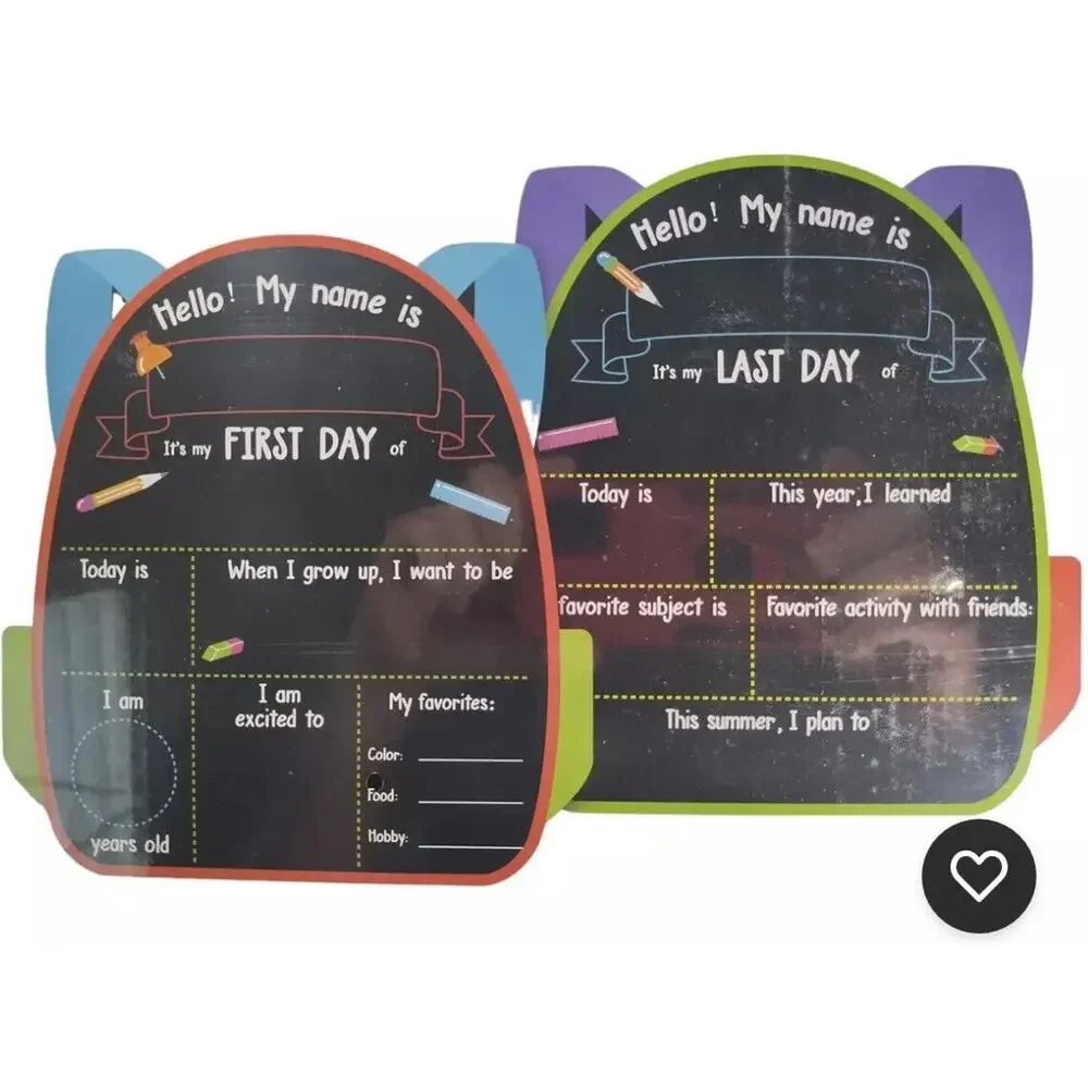 Chalk Board First And last day Of School Includes 3 Liquid Chalk And‎ Wipe Cloth